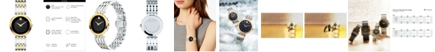 Movado Women's Swiss Esperanza Two-Tone PVD Stainless Steel Bracelet Watch 28mm 0607053